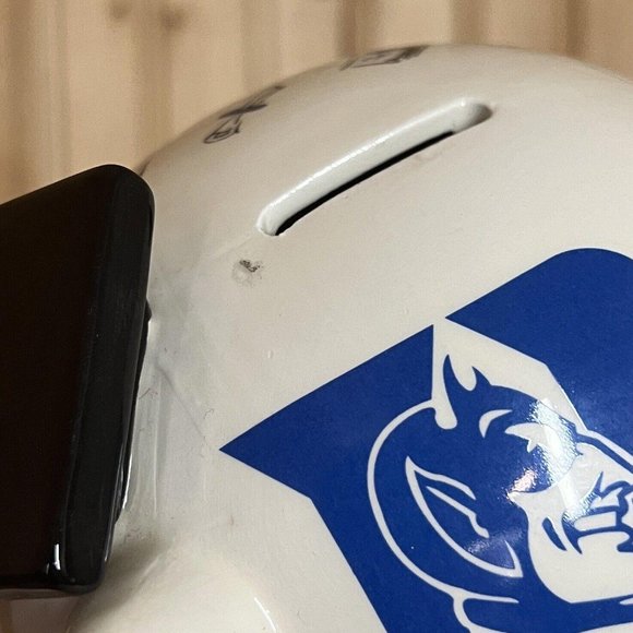 Mud Pie Piggy Bank College Fund Grad Hand Crafted Duke Blue Devils Rare 5.5” - Picture 7 of 9